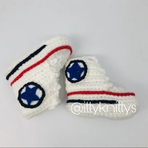 Converse Hi- Top Crochet Baby Booties